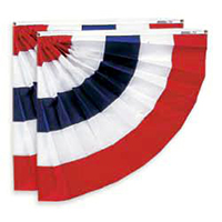 Red White and Blue Stripes Half Fan