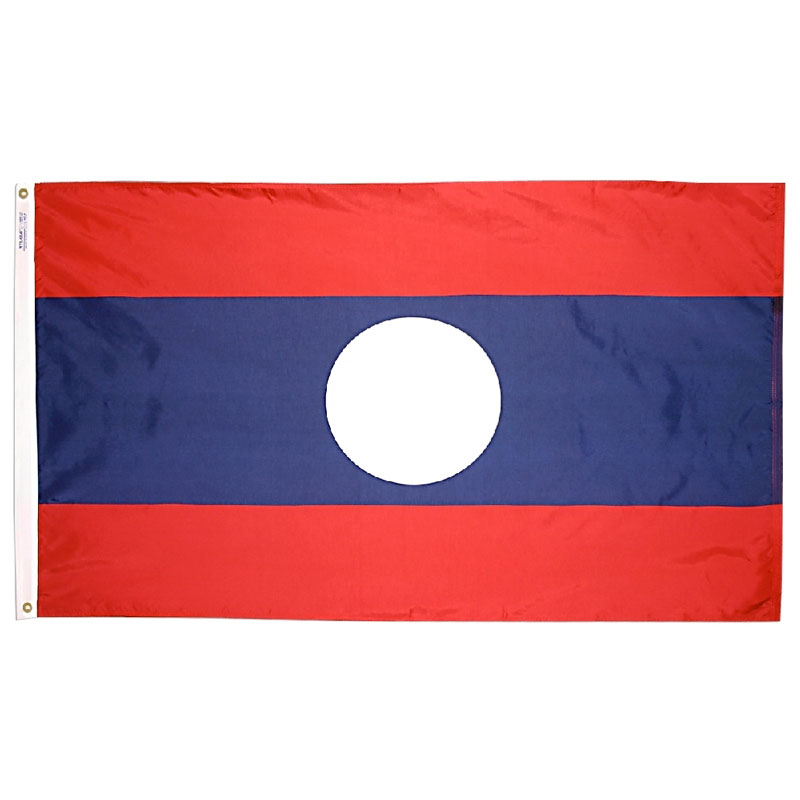 Lao People's Democratic Republic (Laos) Flag