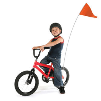 Fluorescent Orange Bicycle Flag Kit