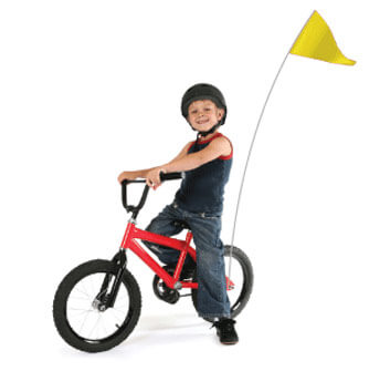Fluorescent Yellow Bicycle Flag Kit