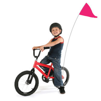 Fluorescent Pink Bicycle Flag Kit