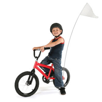 White Bicycle Flag Kit
