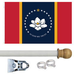 USA made Mississippi flags