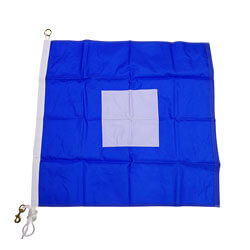 'P' International Code Signal Flag