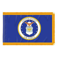 Double-sided Embroidered Air Force Fringed Flag with Pole Hem