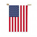 American Flag with Printed Stars & Stripes with Pole Hem