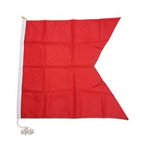 Nylon Rope Wood 'B' International Code Signal Flag