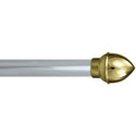 Silver Mill Finish Lead Parade Banner Pole with Acorn Finials