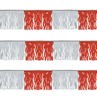 Red/White Fiesta Fringe String Pennants