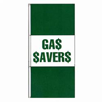 Gas Savers Drape Flag