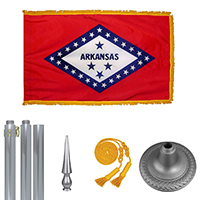 Chrome Aluminum Arkansas Flag Kit