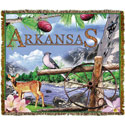 arkansas tapestry throw, Arkansas nature blanket, arkansas blanket