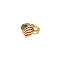 US Flag Heart Ring
