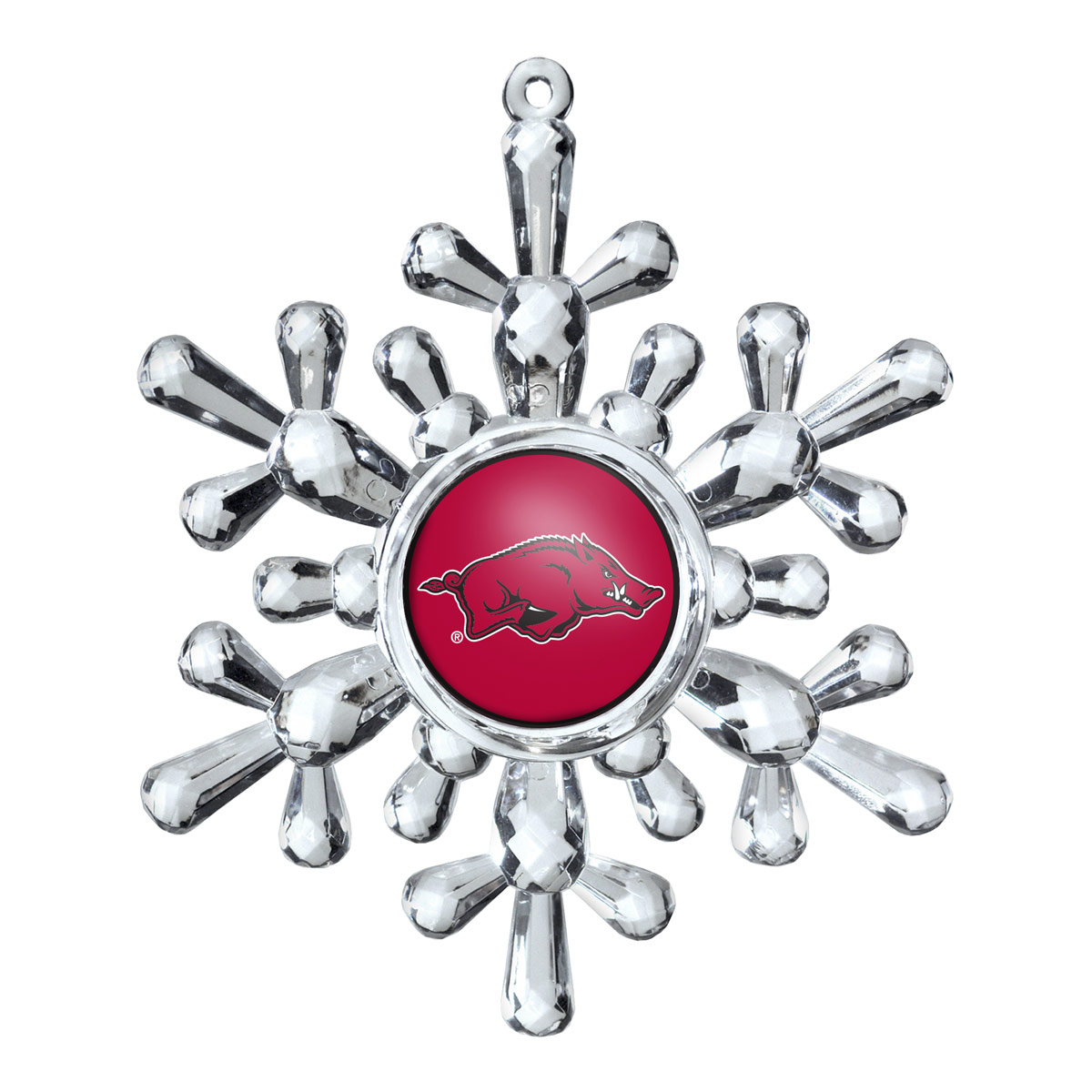 arkansas razorbacks snowflake ornament razorback christmas tree ornaments