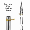 Presentation Pole for Ornament with Ferrule