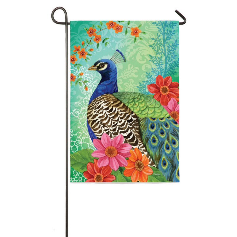 Peacock And Paisley Banner, garden size