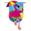 Flamingo on a Float Banner