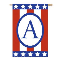 "A" Patriotic Monogram Banner