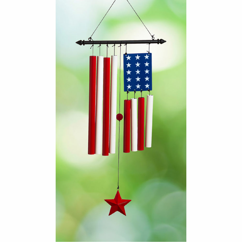 American Flag Wind Chimes