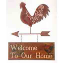 Rooster Welcome To Our Home Sign