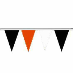 Black/Orange/White Heavy Duty String Pennants