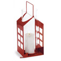 Red Birdhouse Lantern