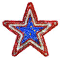 Partriotic Star Tinsel Wreath