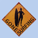 Gone Surfing Sign