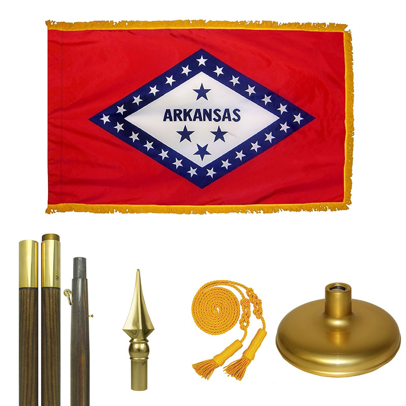 Nylon And Brass Premium Arkansas Flag Kit