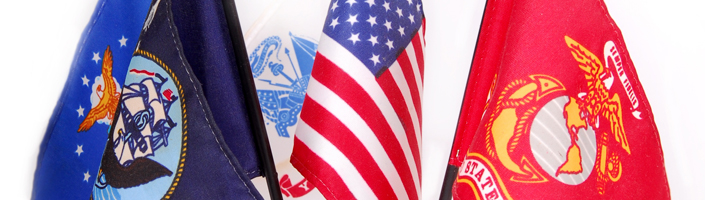 Miniature military flags