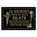 In Memory Vietnam War Sign