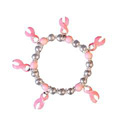 Pink Ribbon Charm Bracelet