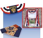 bunting and fabric, full fans, patriotic decor, patriotic decorating kits, decorating kits, pull downs, patrioitc ribbon and fringe