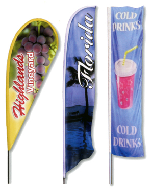 custom flag, custom decorative flag, tear drop flag, wave banner, feather flag, blade flags