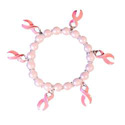 Pink Ribbon Charm Bracelet