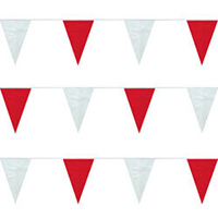 String Pennant Flags with Reds