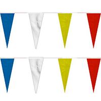 String Pennant Flags with Yellows & Golds