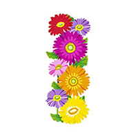 Gerbera Daisies Garden Flag Stand Icon, EE20214