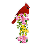 Cardinal Garden Flag Stand Icon, EE20215