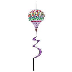 Buffalo Check Tulips Burlap Balloon Spinner, EE45B395