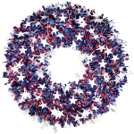 Patriotic Tinsel Wreath Jumbo, A244089