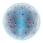 Red White & Blue Glow Beach Ball, A3900049