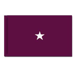 Army Medical Brigadier General Flag with Pole Hem, AARMSTAR123PH