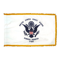 Coast Guard Fringed Flag with Pole Hem