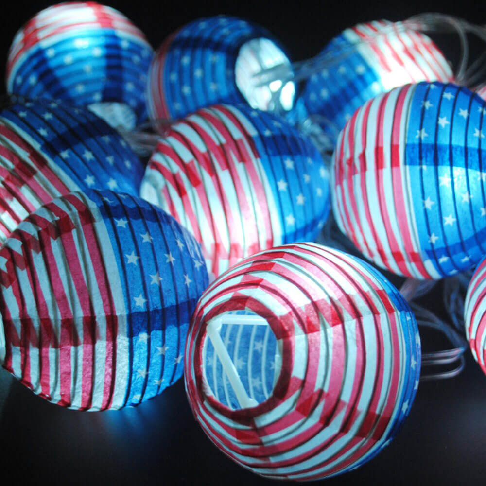 Patriotic Paper Lanterns String Lights Patriotic Paper Lanterns String Lights Alixusalatern