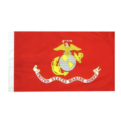 Marine Corps flag with pole hem, AMARI46PH