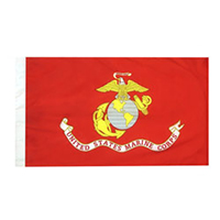 Marine Corps flag with pole hem