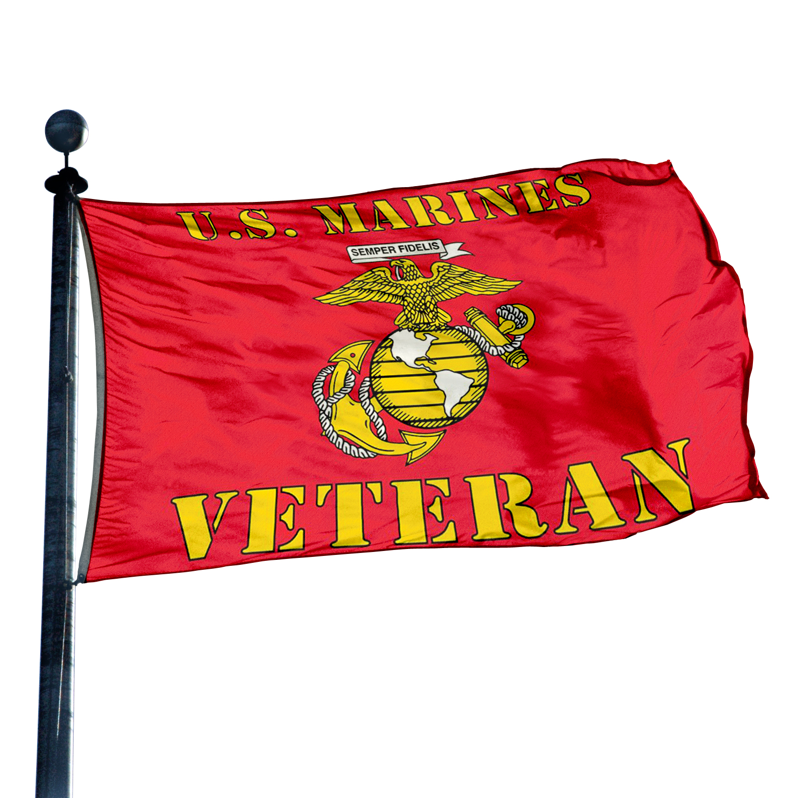 Marine Corps Veteran PolyCotton Flag (3 ft. x 5 ft.)