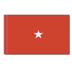 Marine Corps Brigadier General Flag with Pole Hem, AMARISTAR135PH