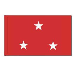 Marine Corps Lt. General Flag with Pole Hem and Fringe, AMARISTAR334PH